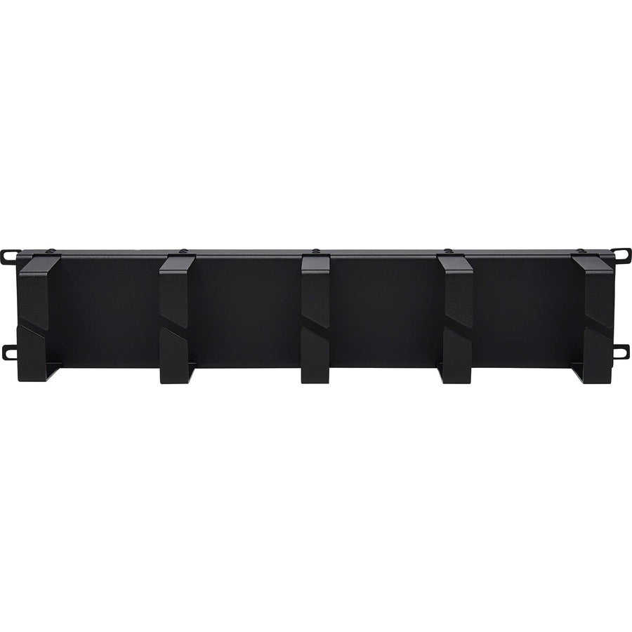 Gestionnaire de câbles horizontal Tripp Lite by Eaton - Anneaux métalliques, Noir, 2U SRCABLERING2UHD