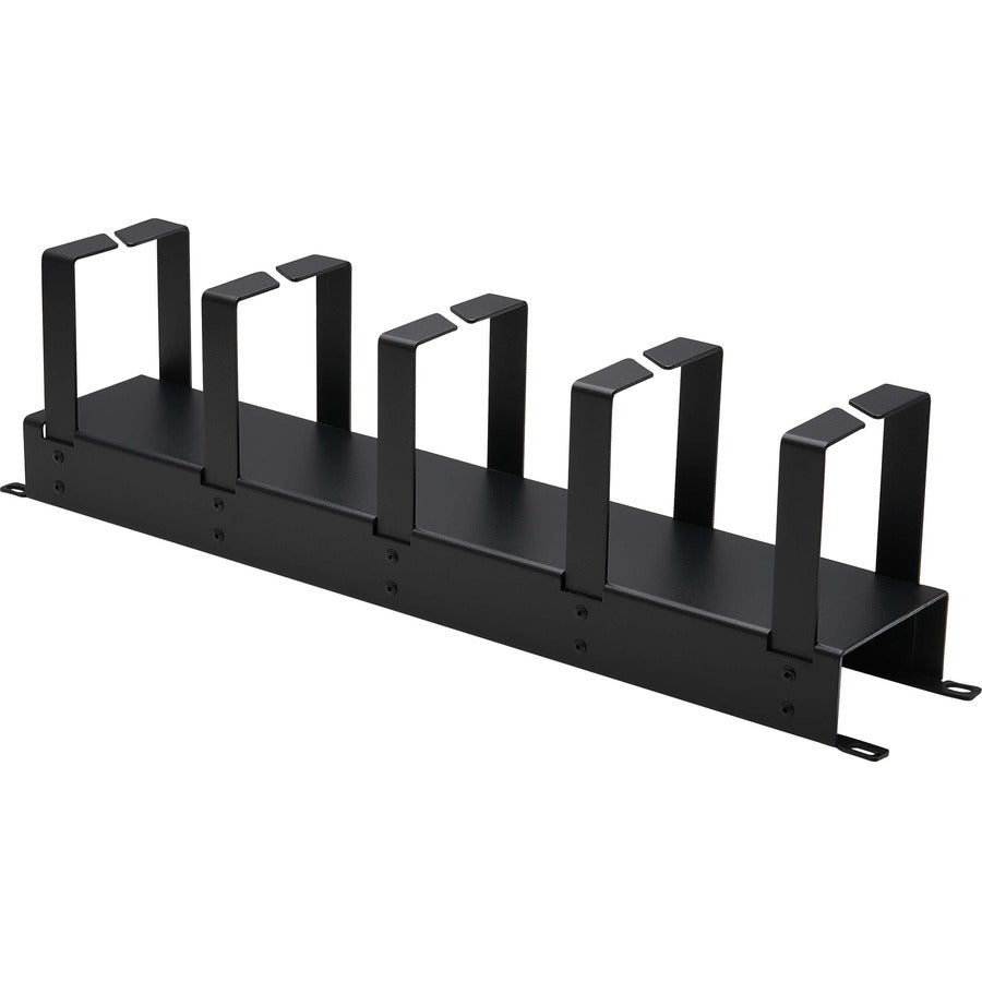 Gestionnaire de câbles horizontal Tripp Lite by Eaton - Anneaux métalliques, Noir, 2U SRCABLERING2UHD