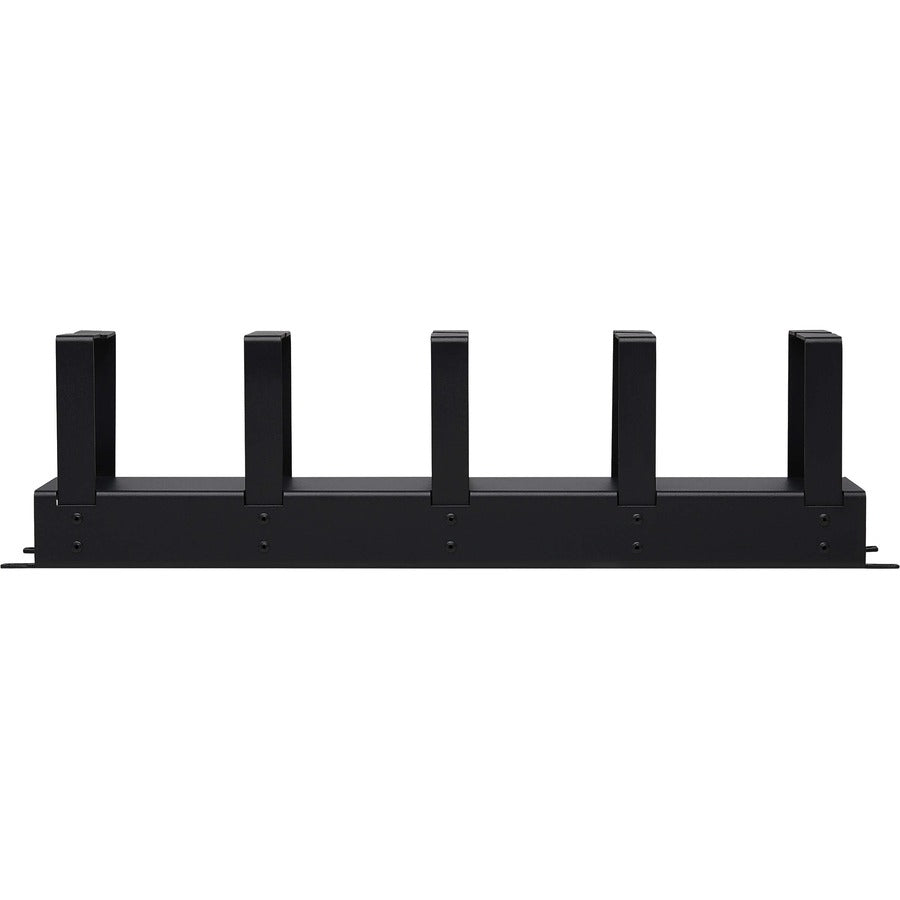 Gestionnaire de câbles horizontal Tripp Lite by Eaton - Anneaux métalliques, Noir, 2U SRCABLERING2UHD