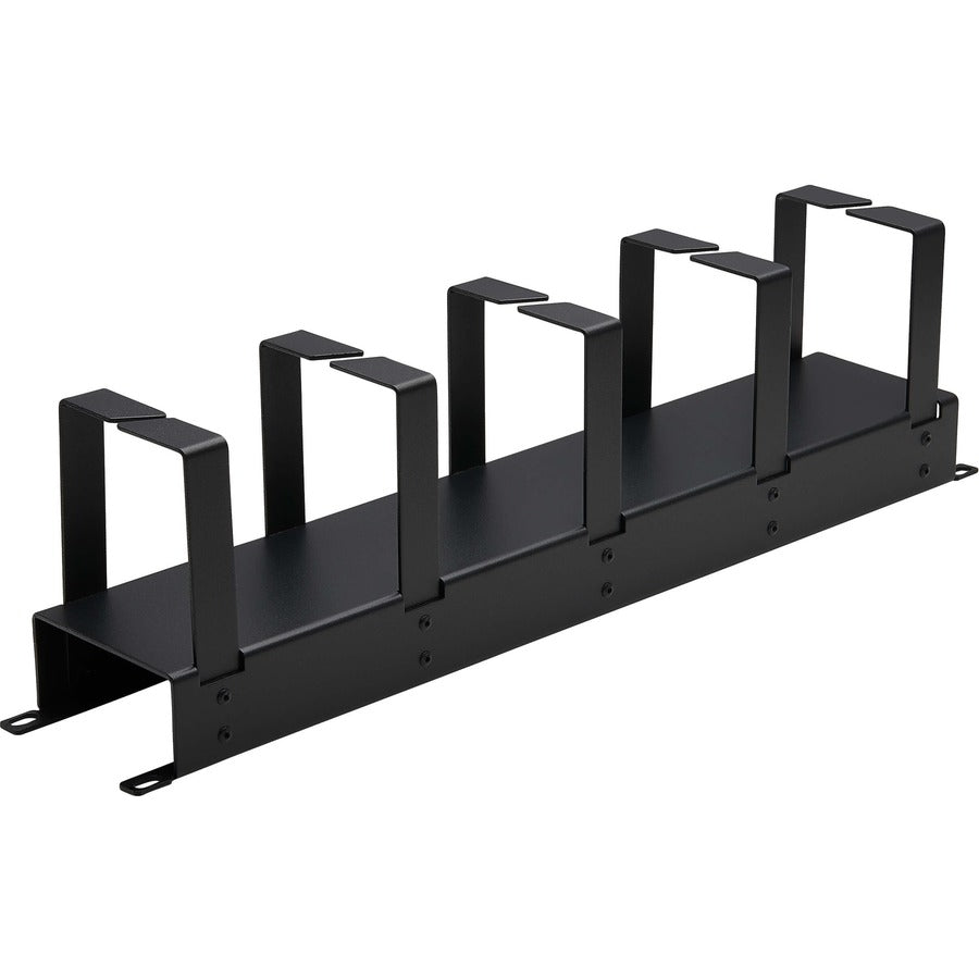 Gestionnaire de câbles horizontal Tripp Lite by Eaton - Anneaux métalliques, Noir, 2U SRCABLERING2UHD