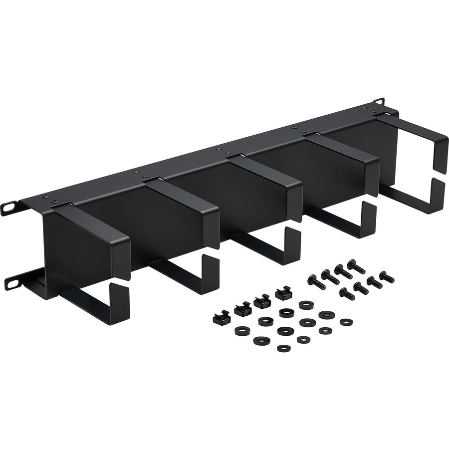 Gestionnaire de câbles horizontal Tripp Lite by Eaton - Anneaux métalliques, Noir, 2U SRCABLERING2UHD