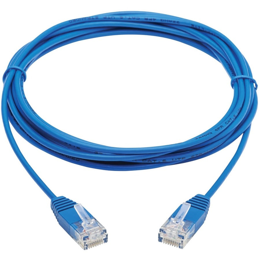 Tripp Lite by Eaton N200-UR10-BL Câble Ethernet ultra fin Cat6 (RJ45 M/M), bleu, 3 m N200-UR10-BL