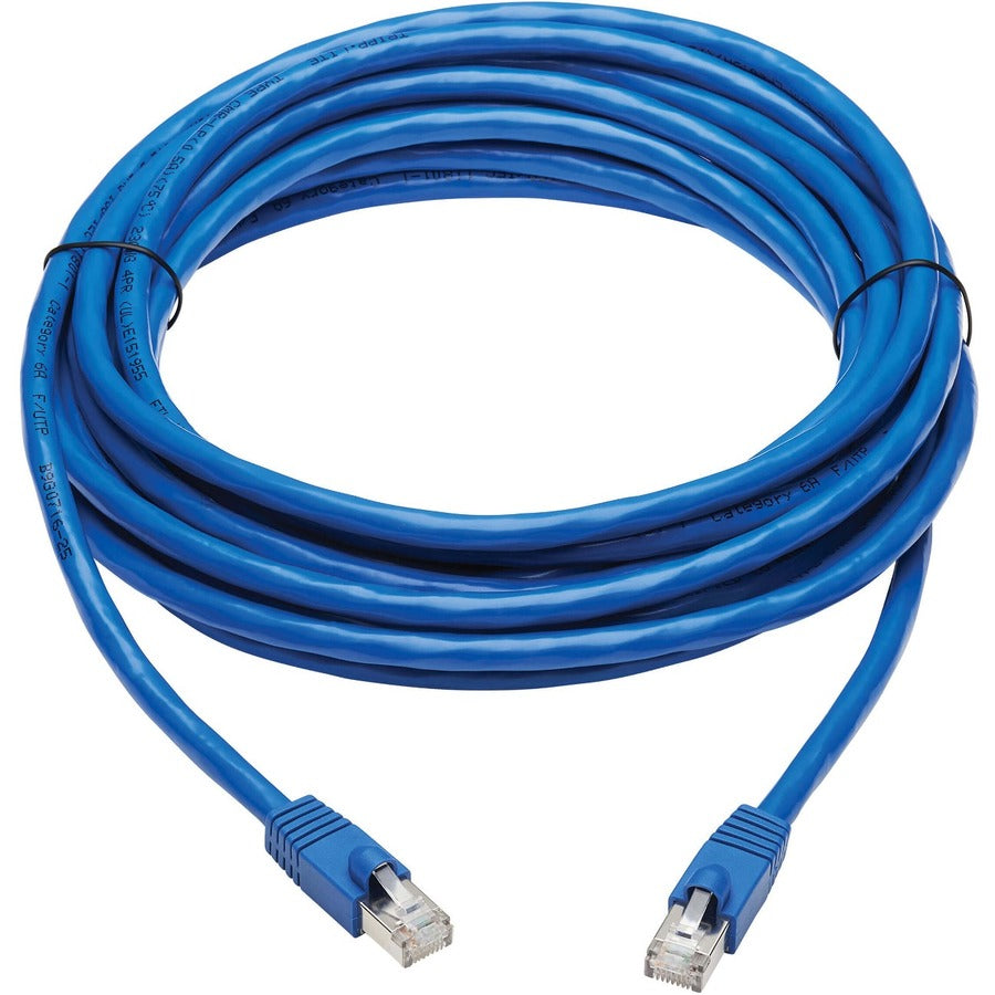 Tripp Lite by Eaton Câble de brassage réseau F/UTP certifié Cat6a 10G sans accroc (RJ45 M/M), bleu, 20 pieds N261P-020-BL