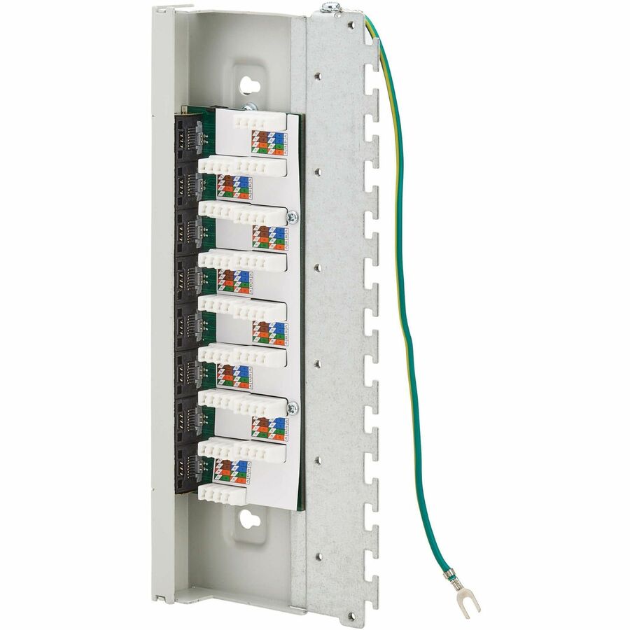 Tripp Lite by Eaton Cat6a STP Patch Panel, 8 Ports, DIN Rail or Wall Mount, TAA N250-SH08-DIN6A