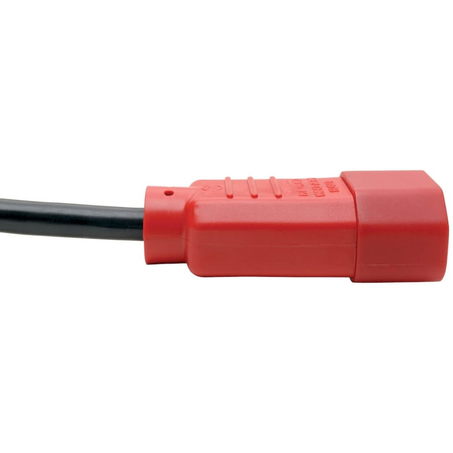 Tripp Lite 4ft Computer Power Cord Extension Cable C14 to C13 Red 10A 18AWG 4' P004-004-RD