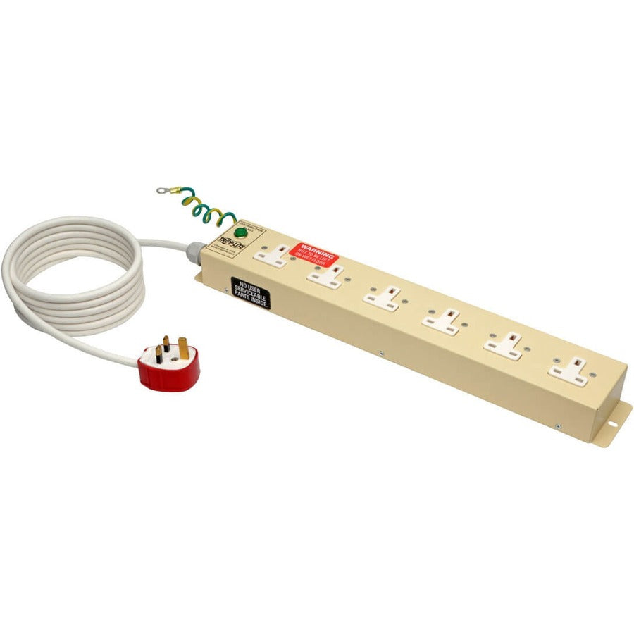 Tripp Lite Safe-IT UK BS-1363 Medical-Grade Power Strip with 6 UK Outlets, 3m Cord PS610HGUK