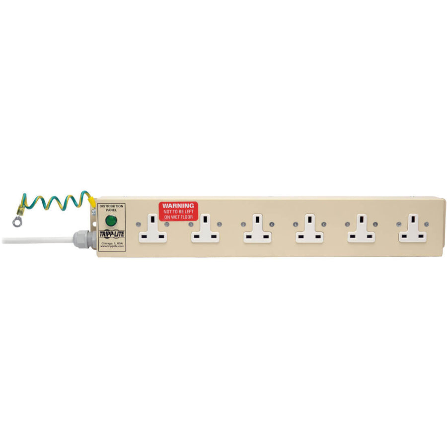 Tripp Lite Safe-IT UK BS-1363 Medical-Grade Power Strip with 6 UK Outlets, 3m Cord PS610HGUK