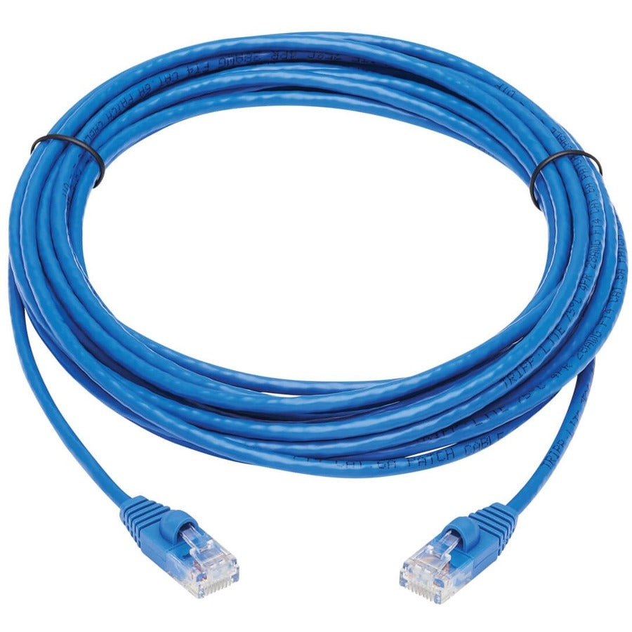 Tripp Lite by Eaton Cat6a 10G Snagless Molded Slim UTP Network Patch Cable (M/M), Blue, 20 ft. N261-S20-BL