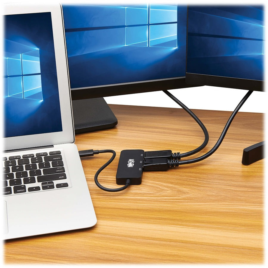 Tripp Lite by Eaton U444-3DP-MST USB-C Adapter, Triple Display, Black U444-3DP-MST