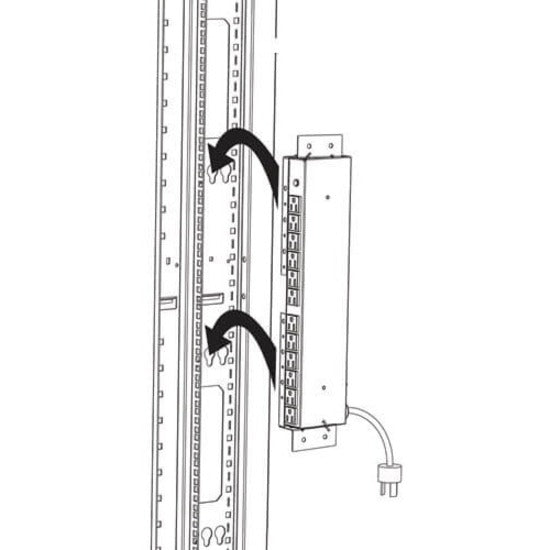 Tripp Lite by Eaton PDUSIDEBRKT Mounting Bracket for PDU - Black PDUSIDEBRKT