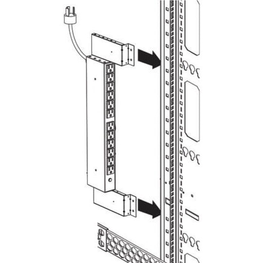 Tripp Lite by Eaton PDUSIDEBRKT Mounting Bracket for PDU - Black PDUSIDEBRKT