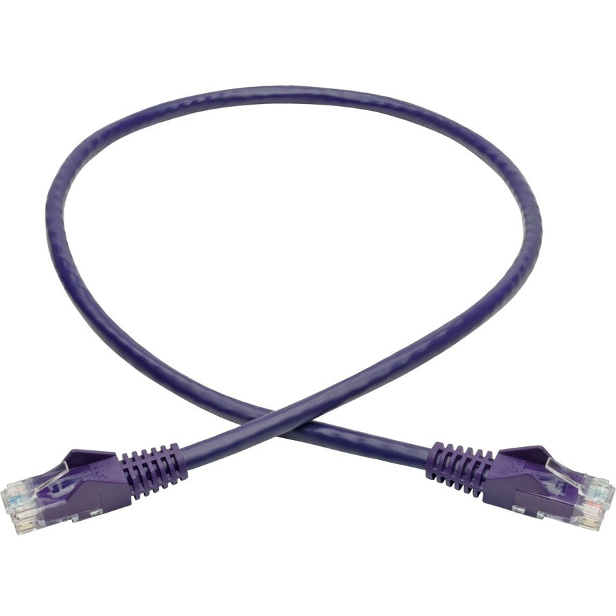 Tripp Lite by Eaton Cat6 Gigabit Câble de raccordement UTP moulé sans accroc (RJ45 M/M), Violet, 0,6 m N201-002-PU