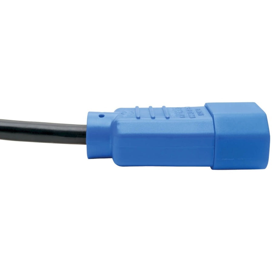 Tripp Lite 4ft Computer Power Cord Extension Cable C14 to C13 Blue 10A 18AWG 4' P004-004-BL