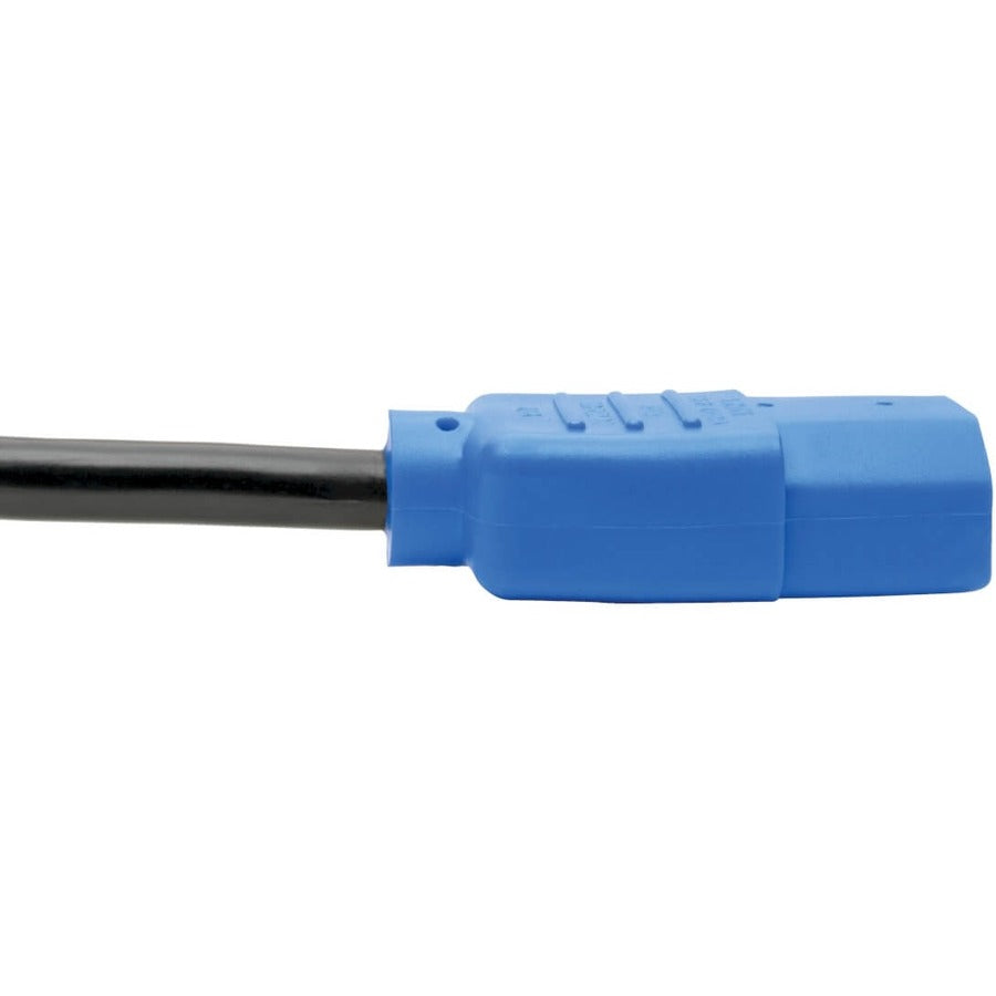 Tripp Lite 4ft Computer Power Cord Extension Cable C14 to C13 Blue 10A 18AWG 4' P004-004-BL