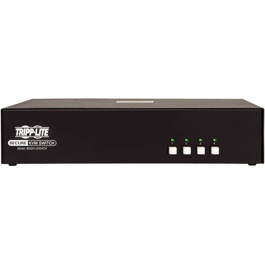 Tripp Lite by Eaton 4-Port Dual-Monitor Secure KVM Switch, HDMI - 4K, NIAP PP3.0, Audio, CAC, TAA B002A-UH2AC4