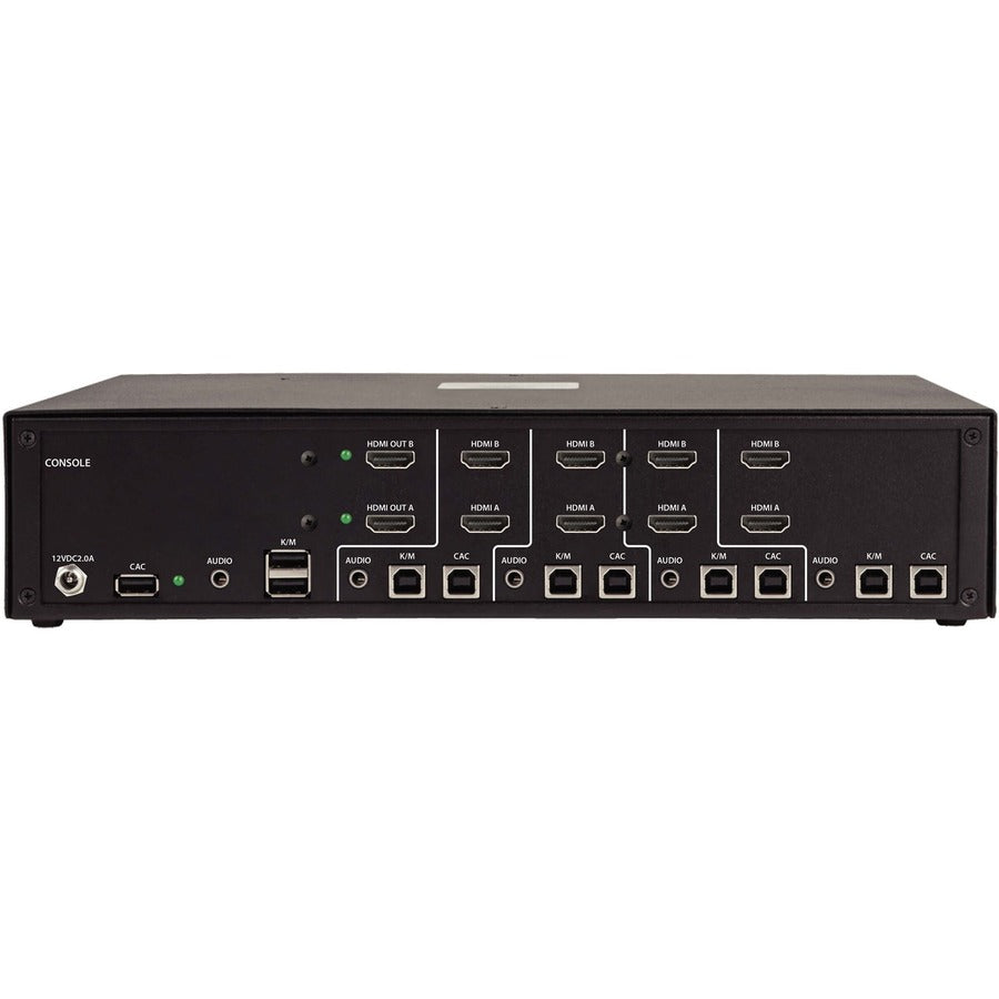 Tripp Lite by Eaton 4-Port Dual-Monitor Secure KVM Switch, HDMI - 4K, NIAP PP3.0, Audio, CAC, TAA B002A-UH2AC4