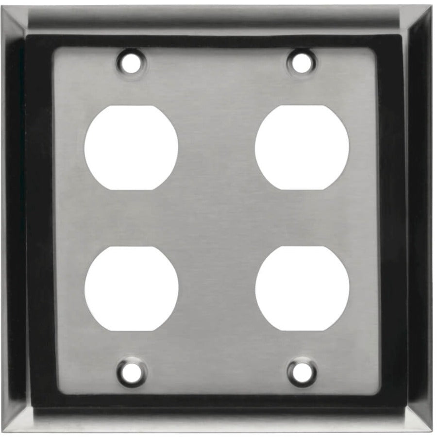 Tripp Lite by Eaton N206-FP04-IND RJ45 Bulkhead Wall Plate, 4 Cutouts, Industrial, Metal N206-FP04-IND