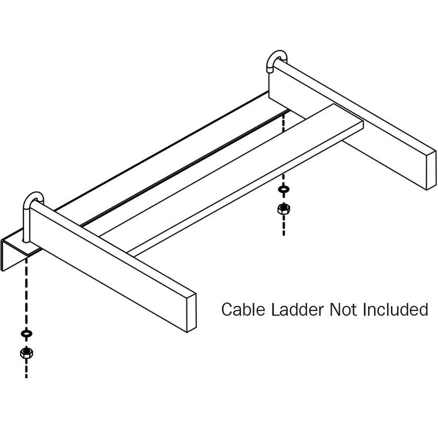 Tripp Lite by Eaton SRLWALLSPPT12 Wall Mount Support for Cable Ladder - Black SRLWALLSPPT12