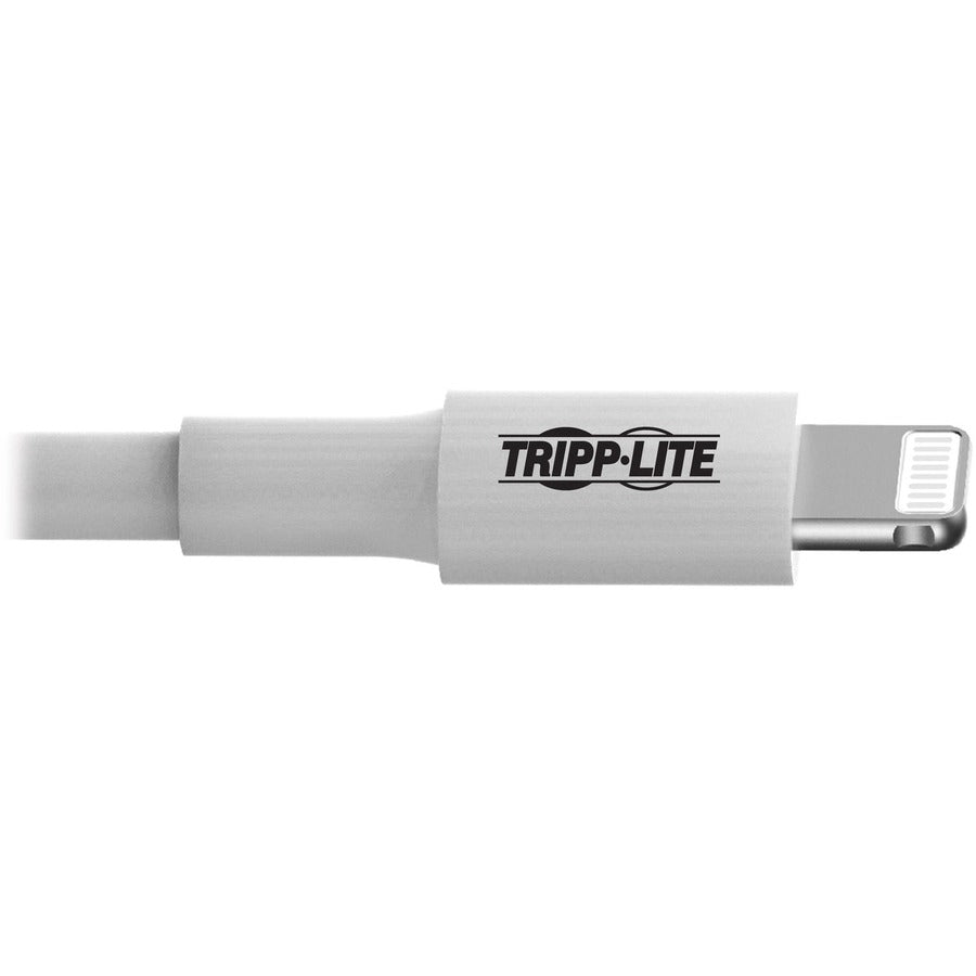 Tripp Lite by Eaton USB Sync/Charge Cable with Lightning Connector, White, 10 ft. (3 m) M100-010-WH