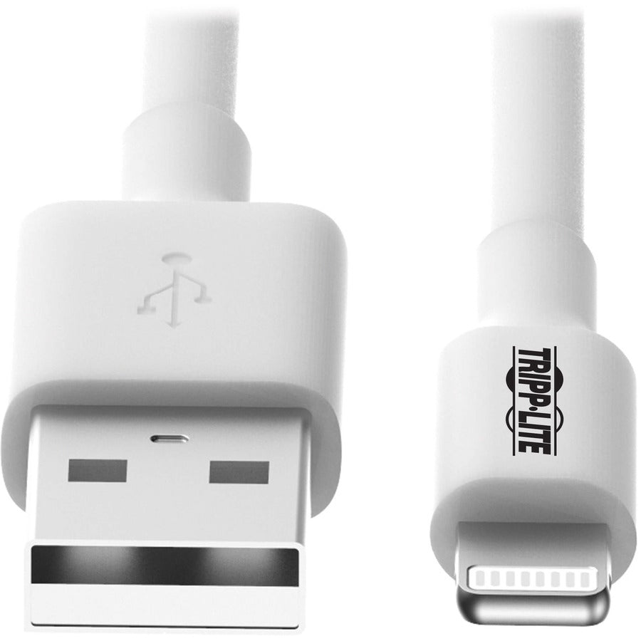 Tripp Lite by Eaton USB Sync/Charge Cable with Lightning Connector, White, 10 ft. (3 m) M100-010-WH