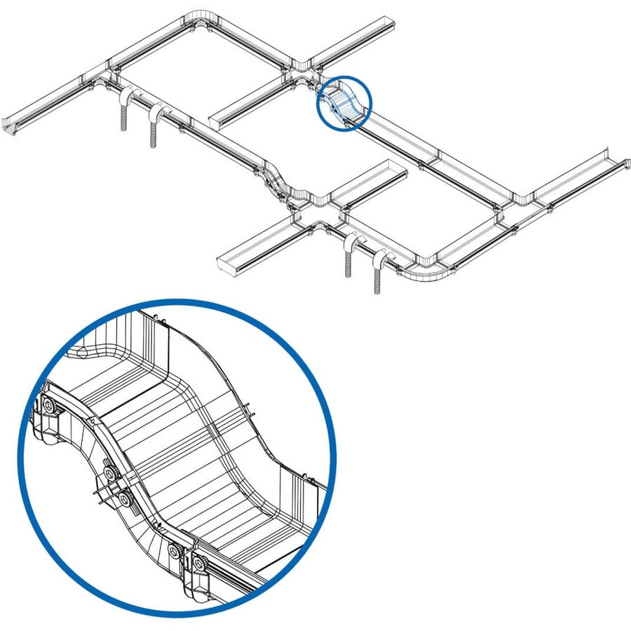 Tripp Lite by Eaton Kit de rampe haut/bas sans outil à 45 degrés pour système de routage de fibre, 240 mm (10 po) SRFC10RAMP