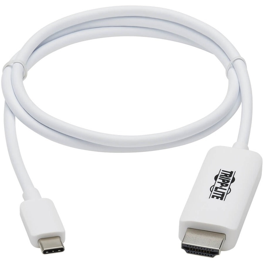 Tripp Lite by Eaton U444-003-HWE Câble adaptateur USB-C vers HDMI, M/M, blanc, 3 pieds U444-003-HWE