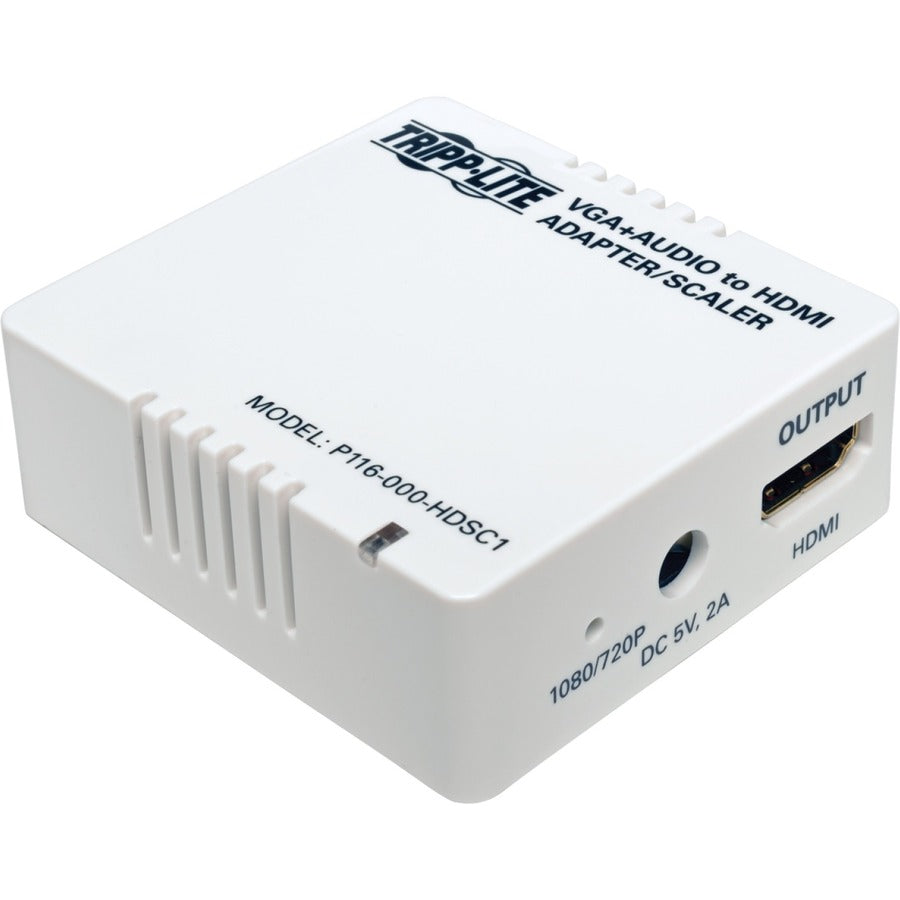 Convertisseur adaptateur Tripp Lite VGA vers HDMI pour audio/vidéo stéréo blanc P116-000-HDSC1