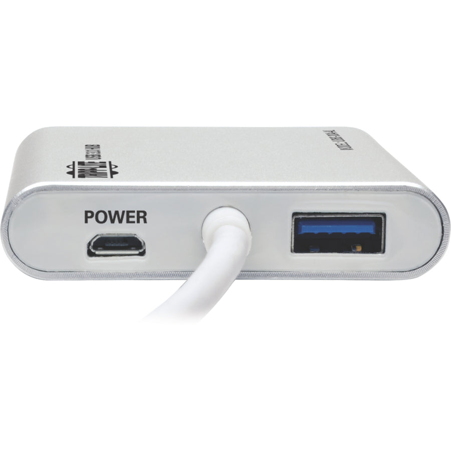 Tripp Lite by Eaton 4-Port Portable USB 3.0 SuperSpeed Mini Hub, Aluminum U360-004-AL