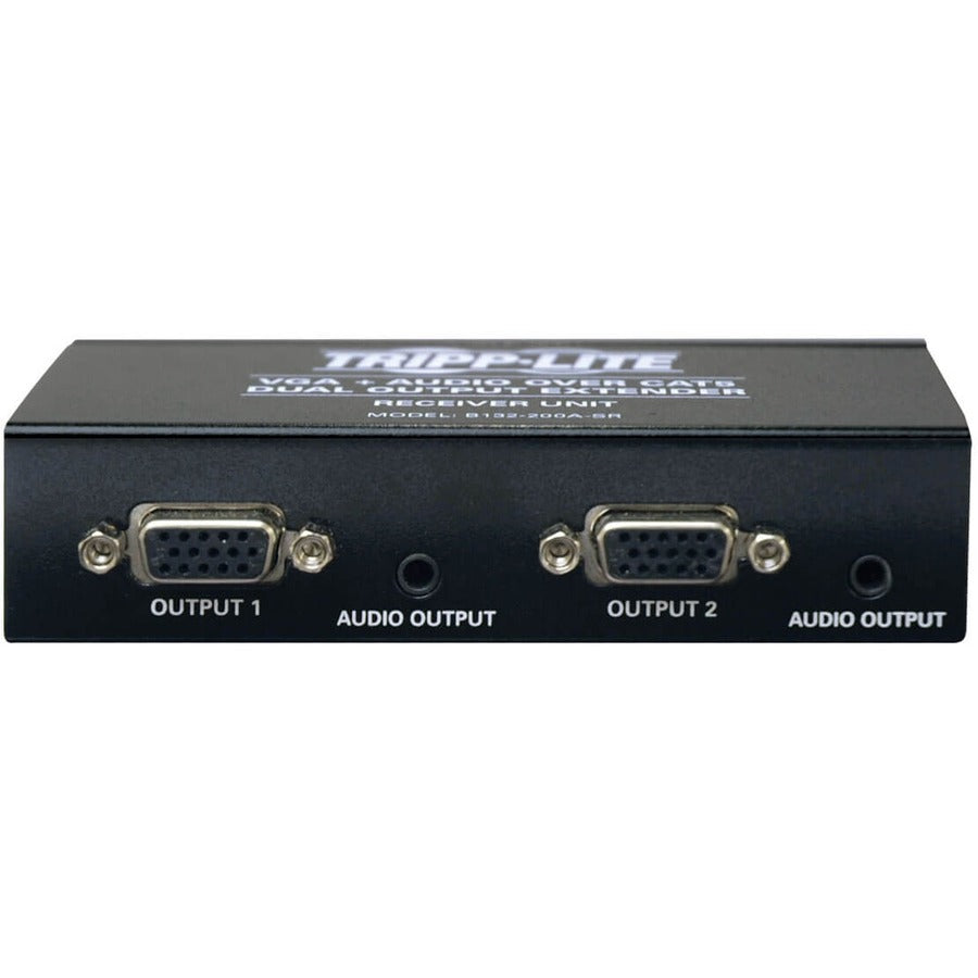 Tripp Lite by Eaton Dual VGA with Audio over Cat5 Extender, Receiver, Up to 300-ft. B132-200A-SR