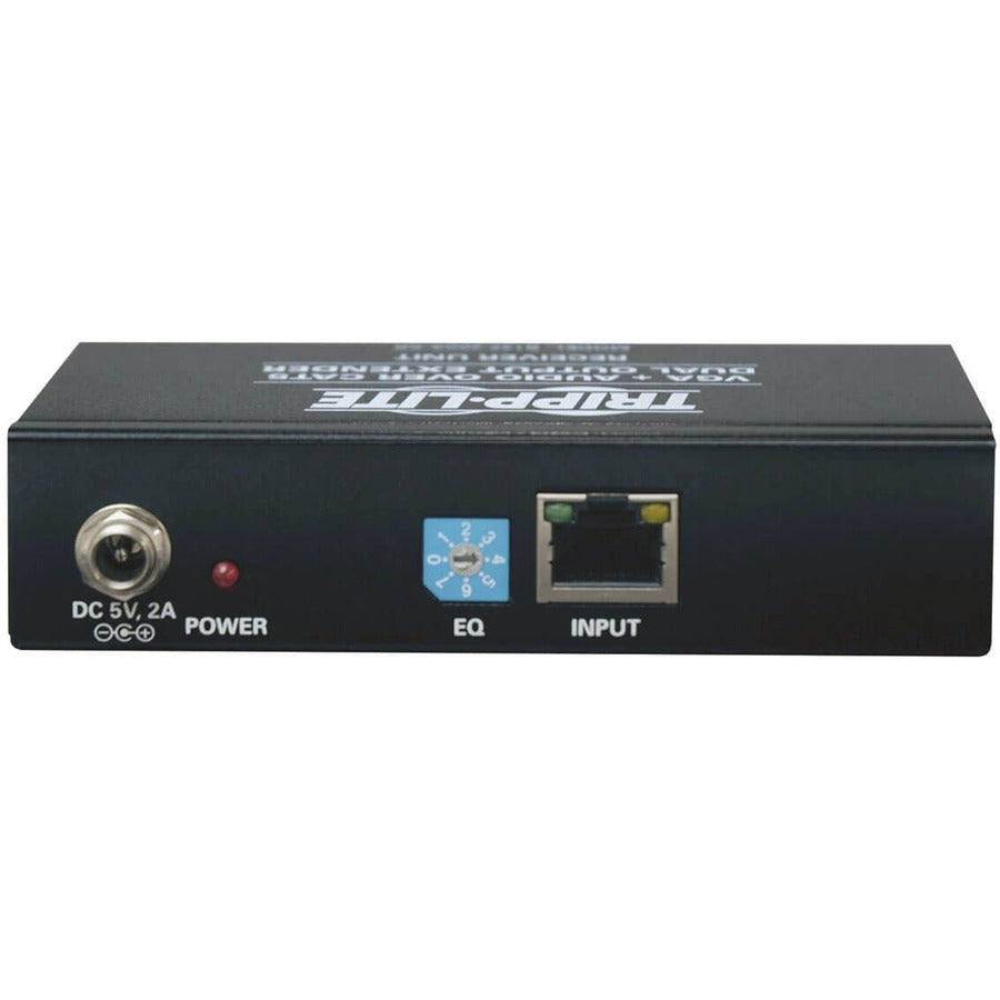 Tripp Lite by Eaton Dual VGA with Audio over Cat5 Extender, Receiver, Up to 300-ft. B132-200A-SR