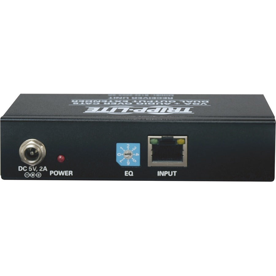 Tripp Lite by Eaton Dual VGA with Audio over Cat5 Extender, Receiver, Up to 300-ft. B132-200A-SR