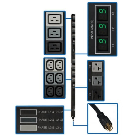 Tripp Lite par Eaton PDU à compteur triphasé PDU3MV6L2120