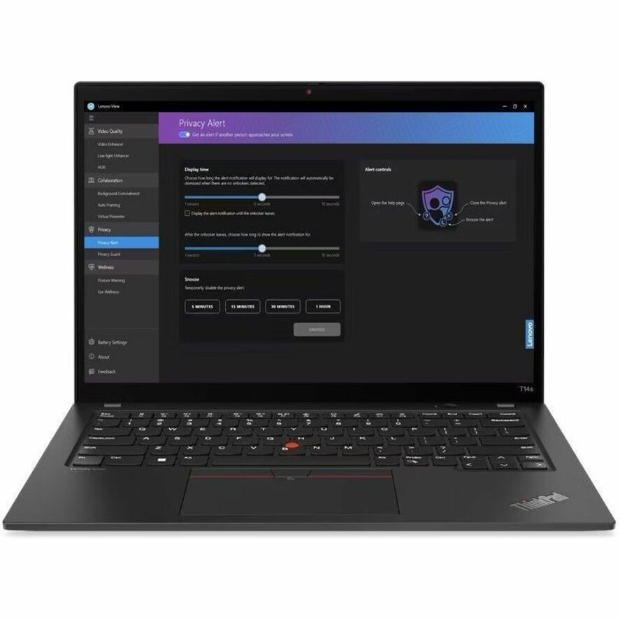 Lenovo ThinkPad T14s Gen 4 21F8004KUS 14" Notebook - WUXGA - 1920 x 1200 - AMD Ryzen 5 PRO 7540U Hexa-core (6 Core) 3.20 GHz - 16 GB Total RAM - 16 GB On-board Memory - 256 GB SSD - Deep Black 21F8004KUS