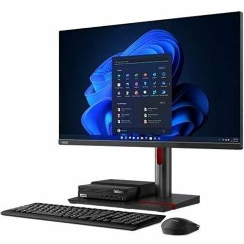 Lenovo ThinkCentre M80q Gen 4 12E90003US Desktop Computer - Intel Core i7 13th Gen i7-13700T Hexadeca-core (16 Core) 1.40 GHz - 16 GB RAM DDR5 SDRAM - 512 GB M.2 PCI Express NVMe 4.0 x4 SSD - Tiny - Black 12E90003US