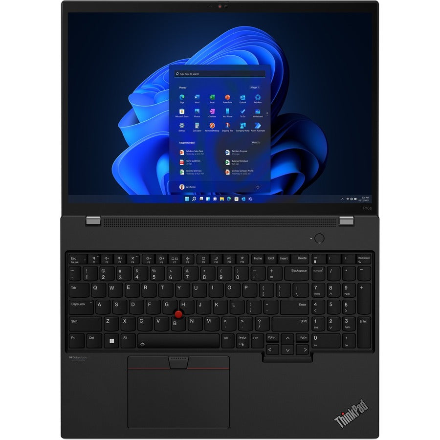 Lenovo ThinkPad P16s Gen 2 21K90017US 16" Mobile Workstation - WUXGA - 1920 x 1200 - AMD Ryzen 7 PRO 7840U Octa-core (8 Core) 3.30 GHz - 32 GB Total RAM - 32 GB On-board Memory - 1 TB SSD - Villi Black 21K90017US