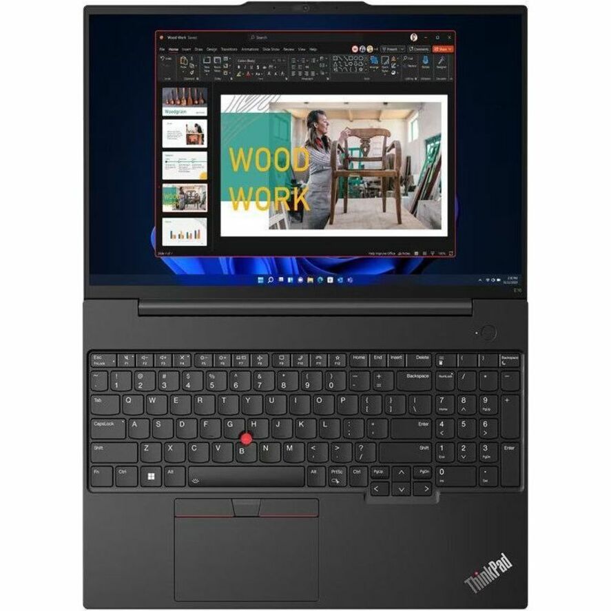 Lenovo ThinkPad E16 Gen 1 21JT001PCA 16" Notebook - WUXGA - 1920 x 1200 - AMD Ryzen 7 7530U Hexa-core (6 Core) 2 GHz - 8 GB Total RAM - 8 GB On-board Memory - 256 GB SSD - Graphite Black 21JT001PCA