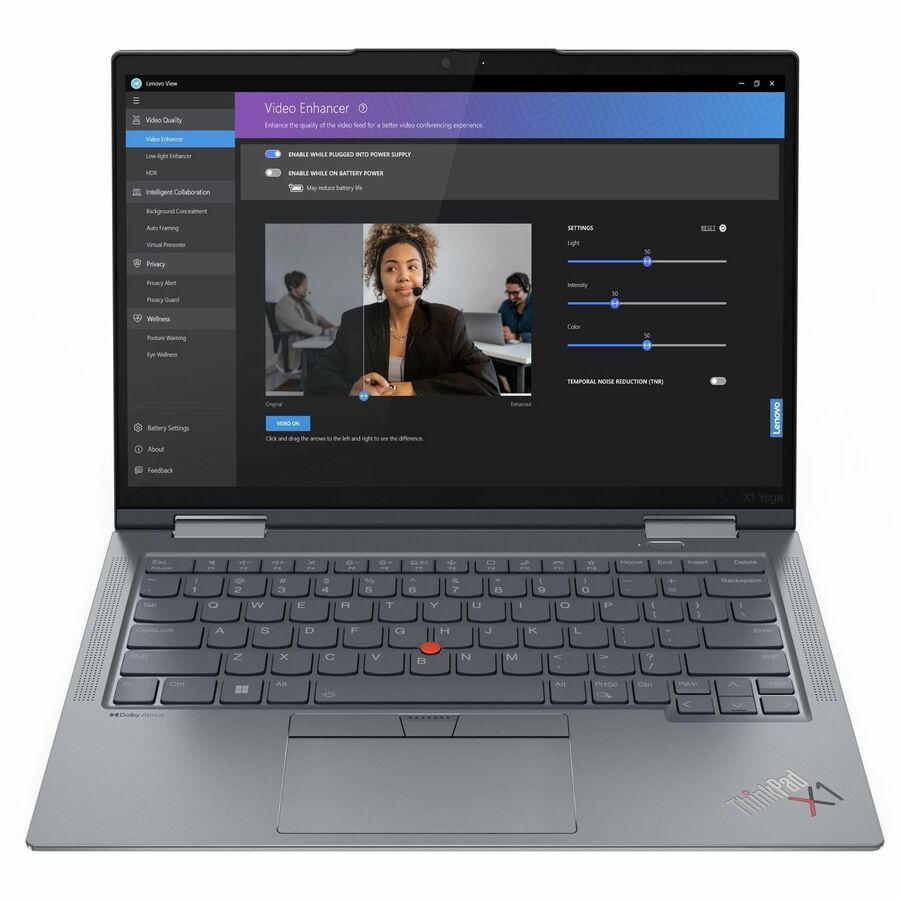 Lenovo ThinkPad X1 Yoga Gen 8 21HQ0076US 14" Touchscreen 2 in 1 Notebook - WQUXGA - 3840 x 2400 - Intel Core i7 13th Gen i7-1365U Deca-core (10 Core) - Intel Evo Platform - 16 GB Total RAM - 16 GB On-board Memory - 512 GB SSD - Storm Gray 21HQ0076US
