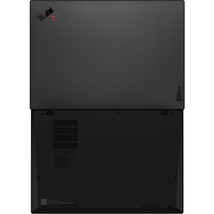 Ordinateur portable Lenovo ThinkPad X1 Nano Gen 2 21E80032US 13" - 2K - 2160 x 1350 - Intel Core i7 12e génération i7-1260P Dodeca-core (12 Core) - 16 Go de RAM totale - 16 Go de mémoire intégrée - 512 Go SSD - Noir Peinture 21E80032US