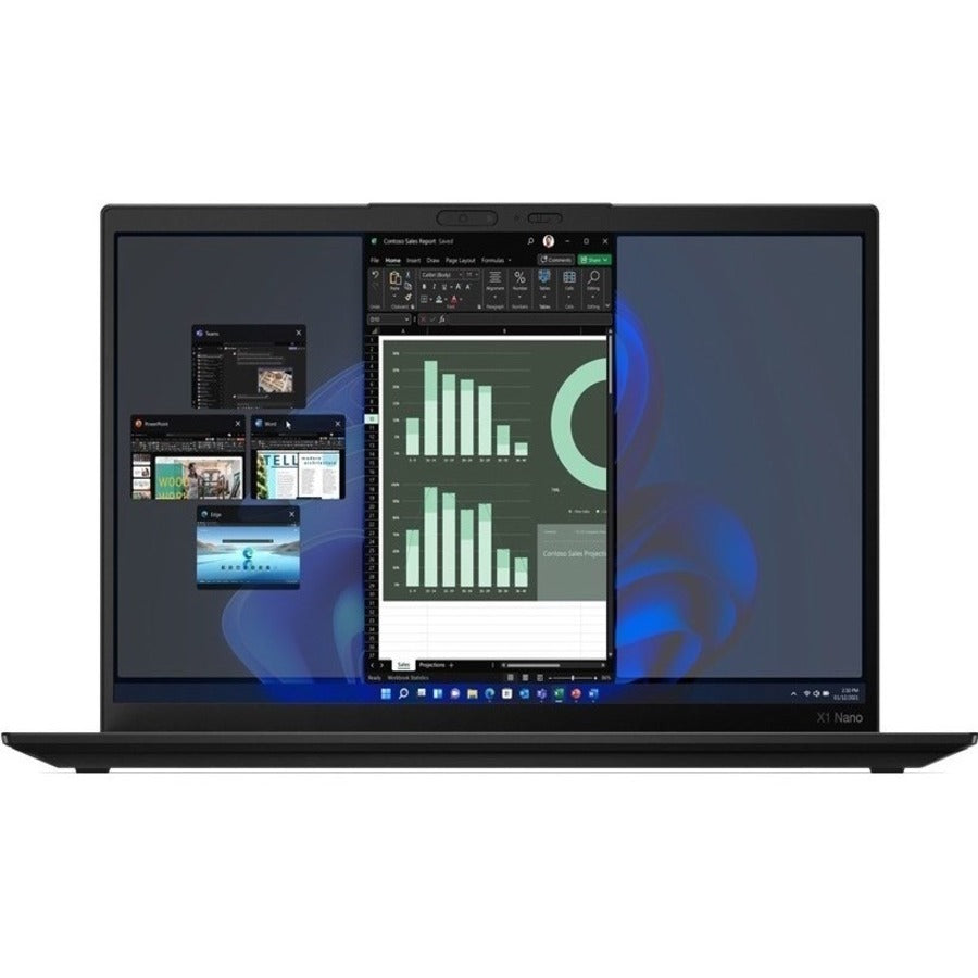 Ordinateur portable Lenovo ThinkPad X1 Nano Gen 2 21E80032US 13" - 2K - 2160 x 1350 - Intel Core i7 12e génération i7-1260P Dodeca-core (12 Core) - 16 Go de RAM totale - 16 Go de mémoire intégrée - 512 Go SSD - Noir Peinture 21E80032US