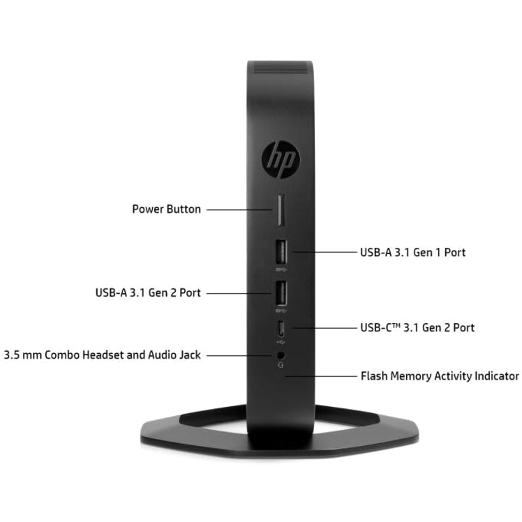 HP t740 Thin Client - AMD Ryzen V1756B Quad-core (4 Core) 3.25 GHz - TAA Compliant 7RQ21UA#ABA