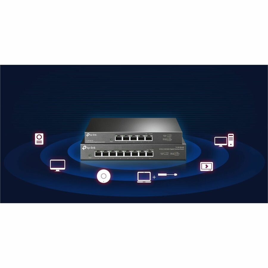 Commutateur de bureau multi-Gigabit TP-Link 8 ports 2,5G TL-SG108S-M2