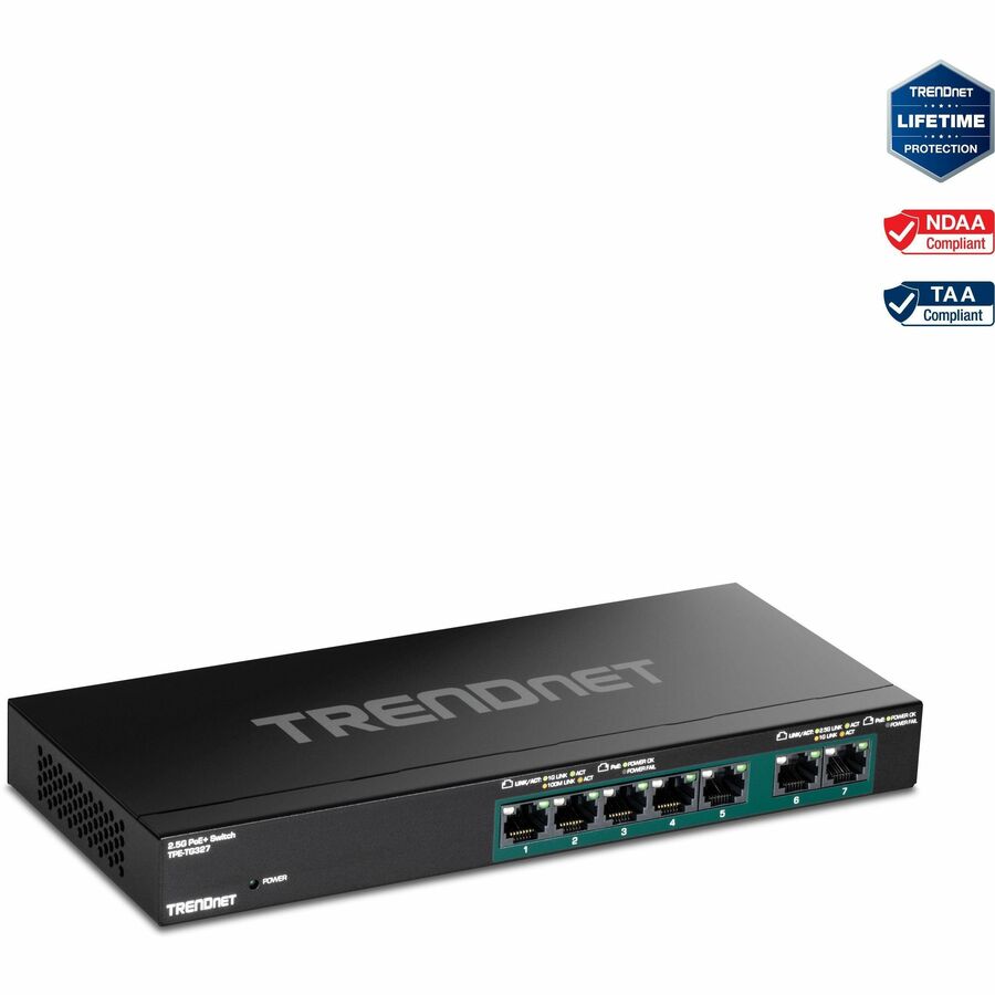 Commutateur PoE+ multi-Gig à 7 ports TRENDnet TPE-TG327