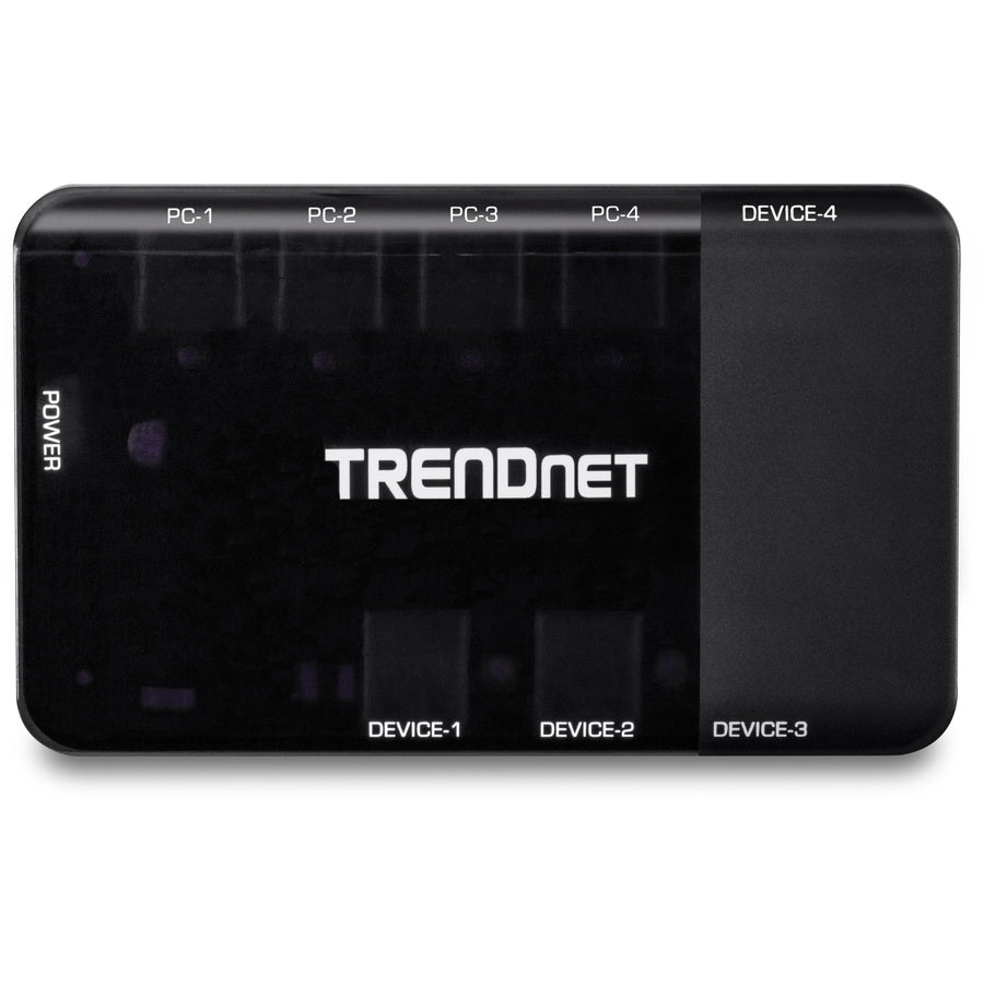 TRENDnet 4 Computer 4-Port USB 3.1 Sharing Switch, TK-U404, 4 x USB 3.1 for Computers, 4 x USB 3.1 for Devices, Flash Drive Sharing, Scanners, Printers, Mouse, Keyboard, Windows & Mac Compatible TK-U404