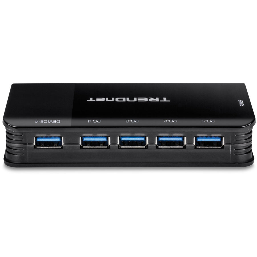 TRENDnet 4 Computer 4-Port USB 3.1 Sharing Switch, TK-U404, 4 x USB 3.1 for Computers, 4 x USB 3.1 for Devices, Flash Drive Sharing, Scanners, Printers, Mouse, Keyboard, Windows & Mac Compatible TK-U404