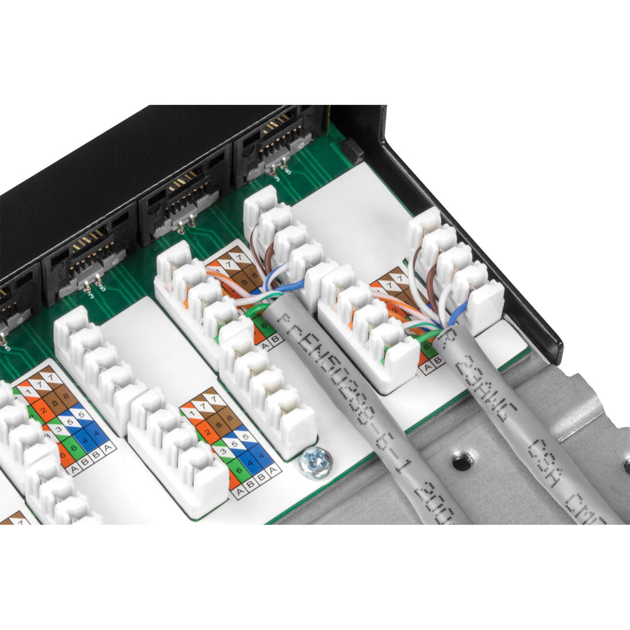 TRENDnet 24-Port CAT6A Shielded Half-U Patch Panel, TC-P24C6AHS, 10G Ready, Half the height of Standard 1U Patch Panels, Metal Rackmount Housing, CAT5e/Cat6/CAT6A Compatible, Cable Management TC-P24C6AHS