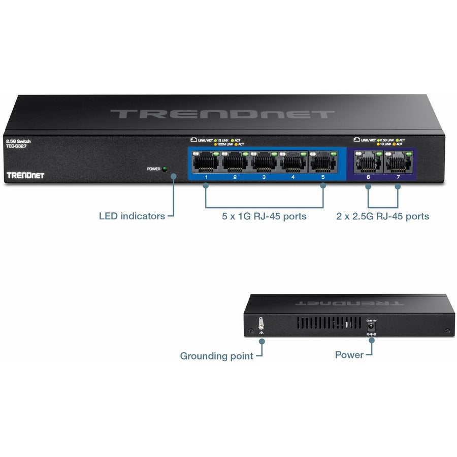 TRENDnet 7-Port Multi-Gig Switch TEG-S327