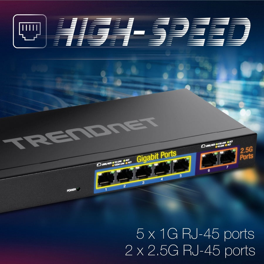 Commutateur multi-Gig TRENDnet 7 ports TEG-S327