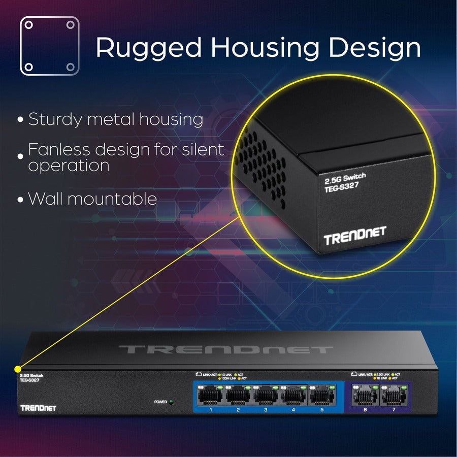 TRENDnet 7-Port Multi-Gig Switch TEG-S327