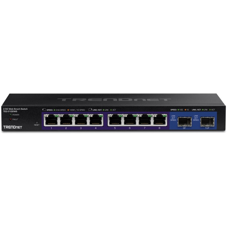 Commutateur intelligent Web multi-Gig TRENDnet 10 ports TEG-3102WS