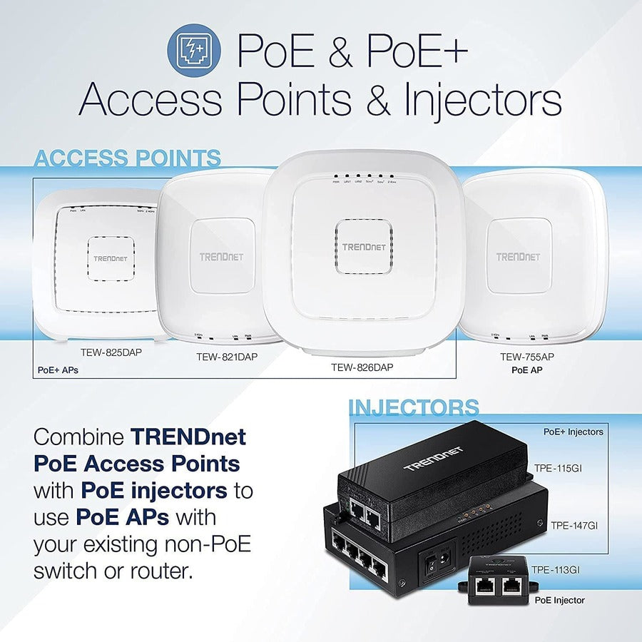 TRENDnet N300 Wireless PoE Access Point with Software Controller; Gigabit; AP; Client; 802.3af; TEW-755AP TEW-755AP